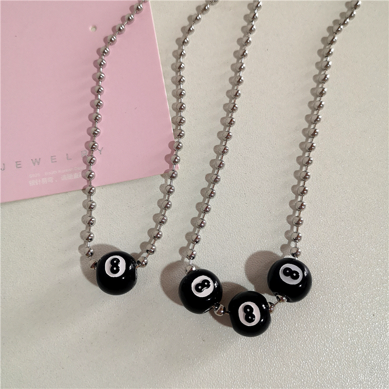 Men'S Accessories In The 90S - Kpop Fashion Vintage Black 8 Billiard