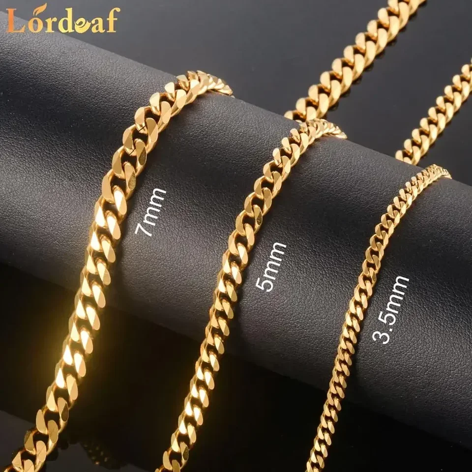 Men'S Accessories Jewelry Sale - 3.5/5/6/7/8mm Hot Sale Stainless Gold Plated