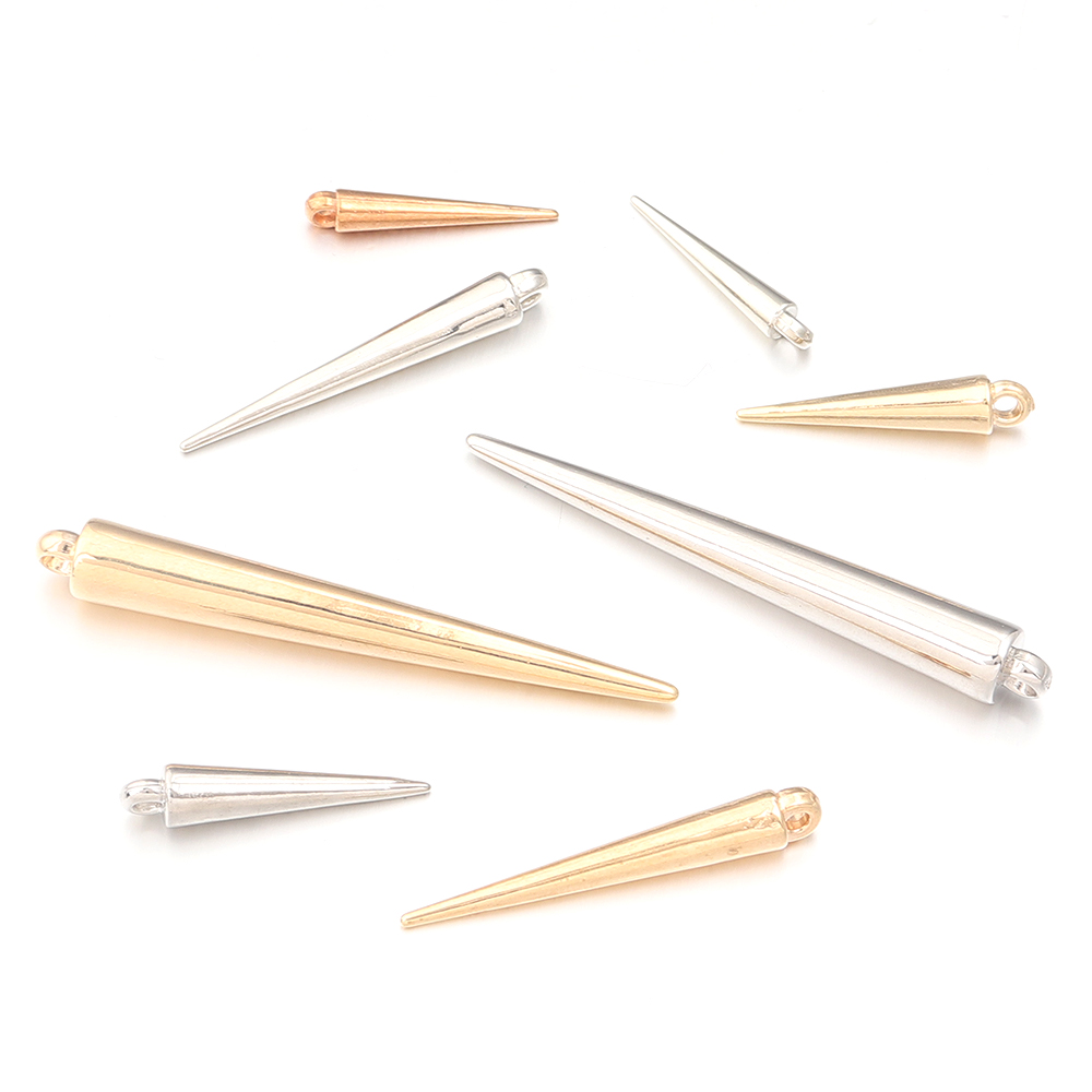 Men Accessories Earrings - 50-200pcs/lot CCB Plastic Cone Shape Charms