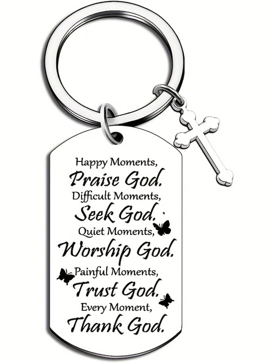 Men Accessories Bag - Street Inspirational Poem Keychain For Women/Men,