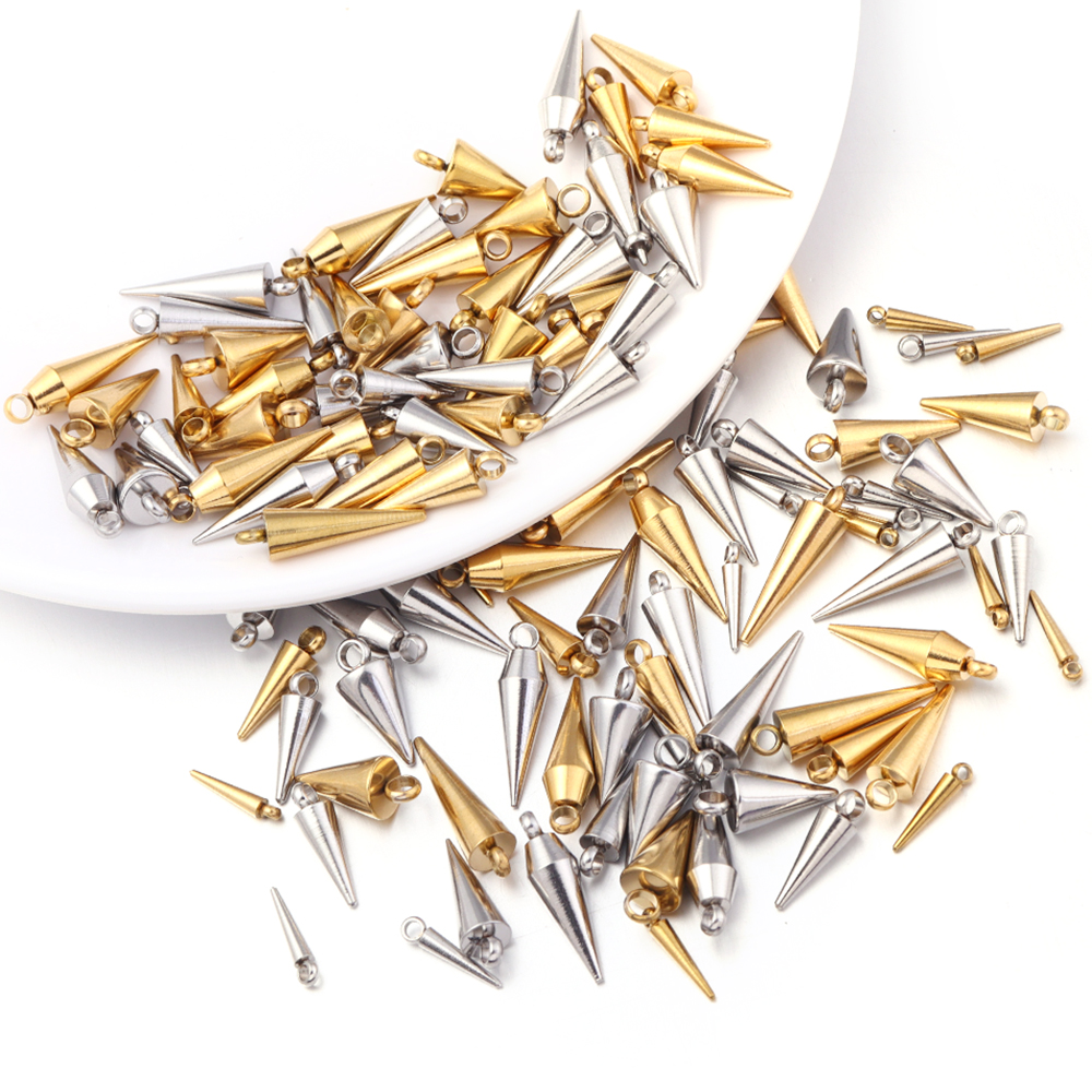 10PCS Stainless Steel Cone Cha - Men Accessories Earrings recension och pris
