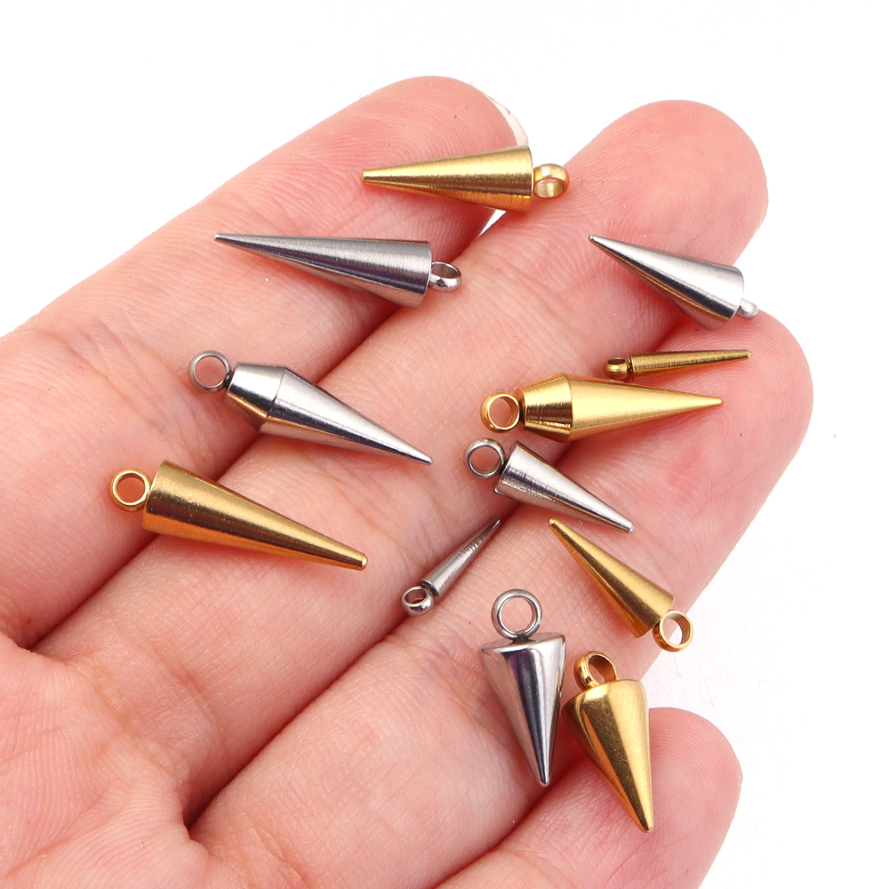 10PCS Stainless Steel Cone Cha - Men Accessories Earrings recension och pris