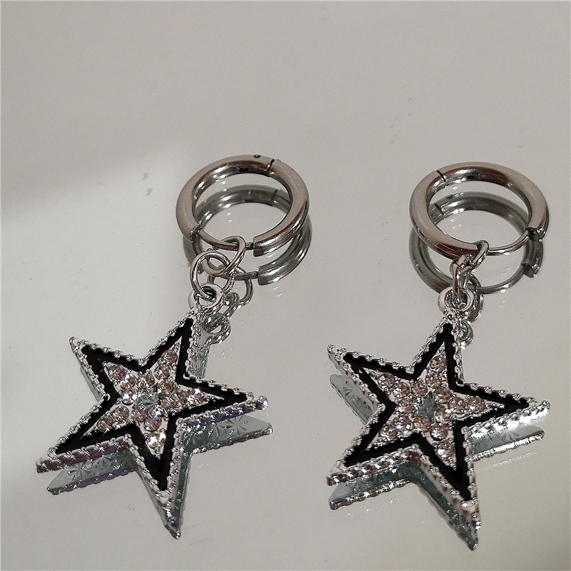 Shiny Zircon Star Pentagram Pe - Men Accessories Aesthetic recension och pris