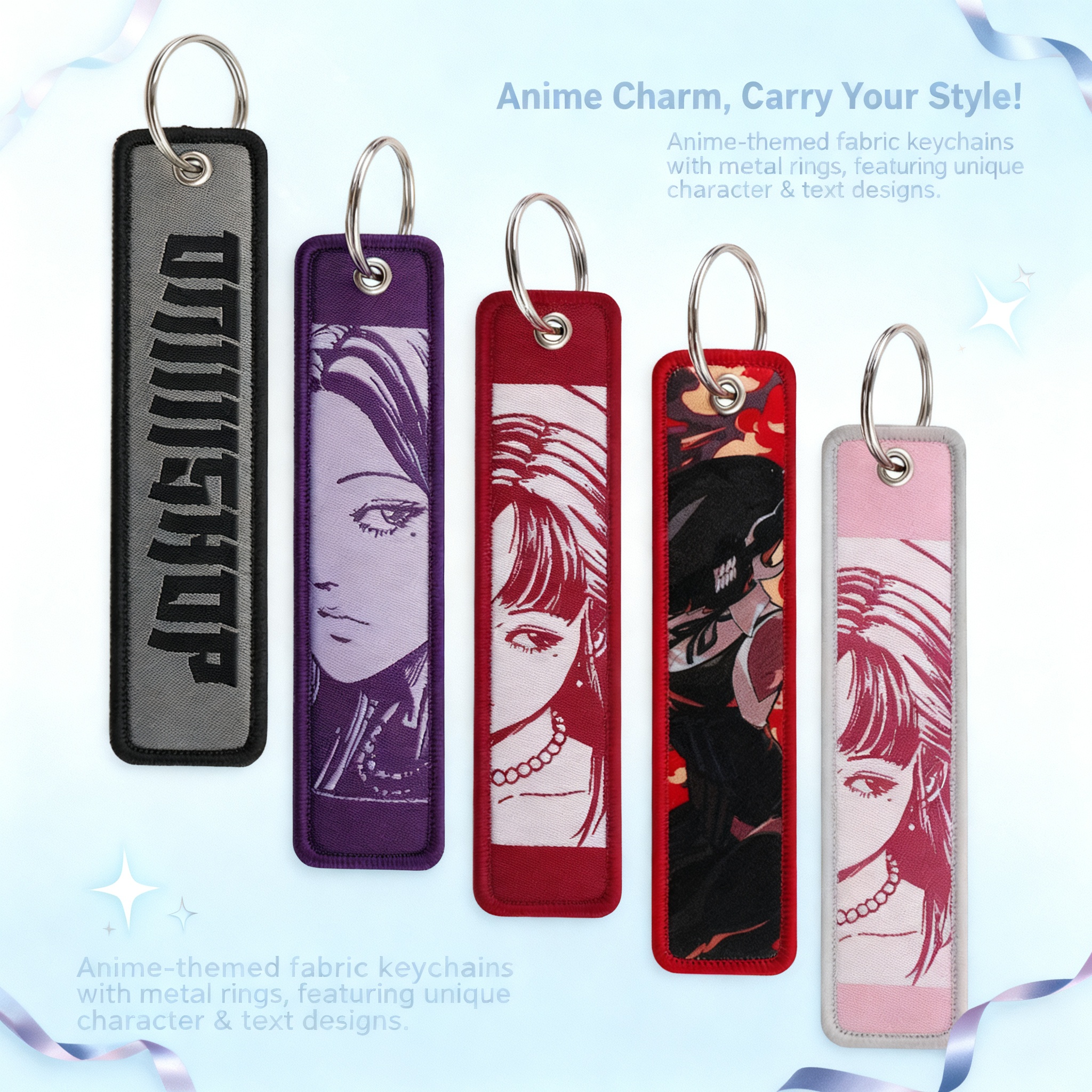 Anime Girls Embroidery Key Fob - Men Accessories Bag recension och pris