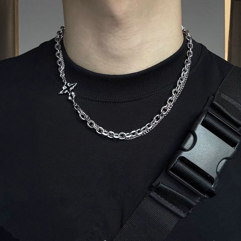 Punk Black Cross Pendant Chain - Men'S Accessories In The 90S recension och pris