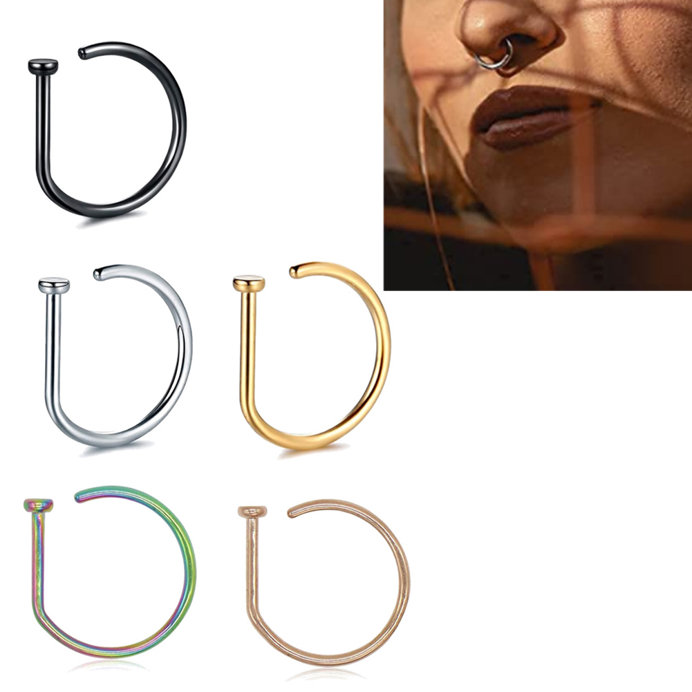 1PC Woman Man Fake Nose Rings  - Men Accessories Earrings recension och pris