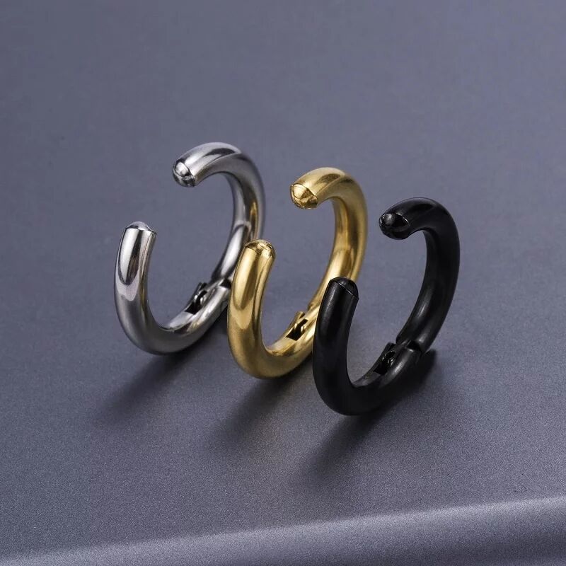 2/6Pcs Fake Huggie Hoop Earrin - Men Accessories Earrings recension och pris