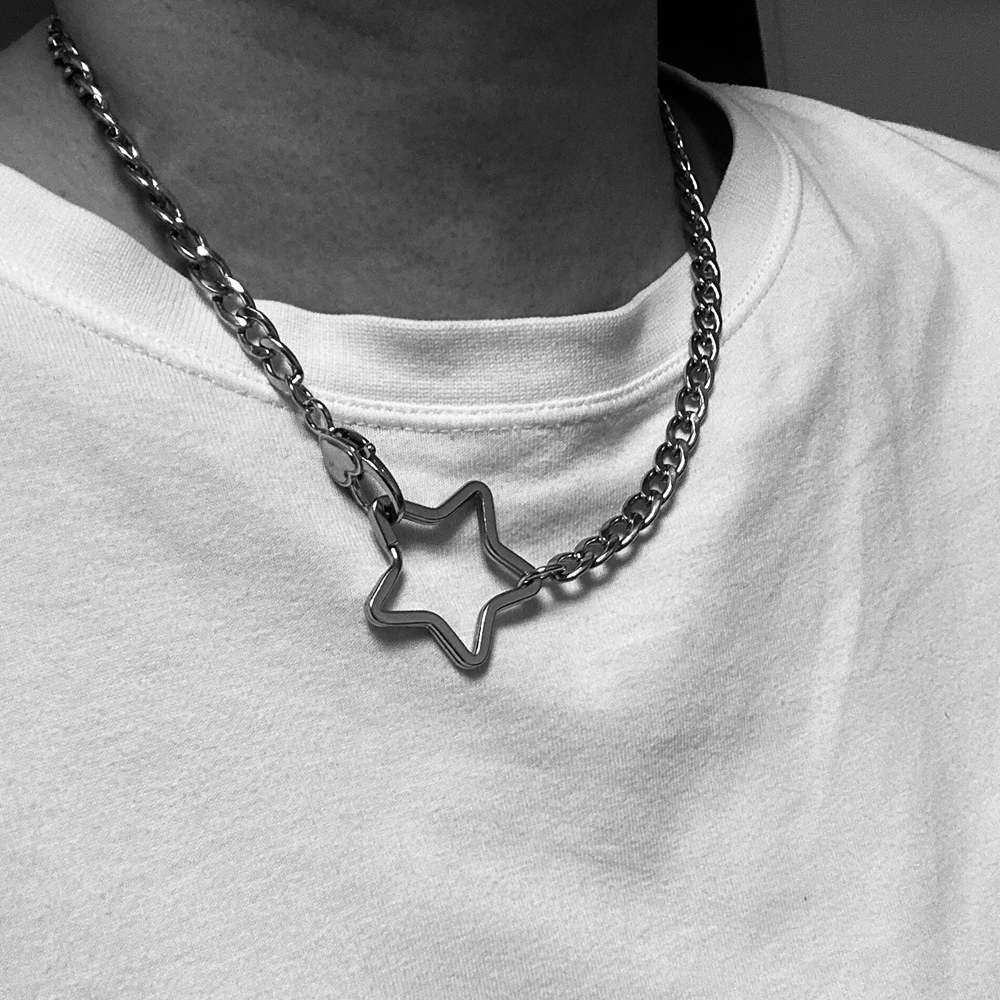 Gothic Stainless Steel Cuban C - Men Accessories Aesthetic recension och pris