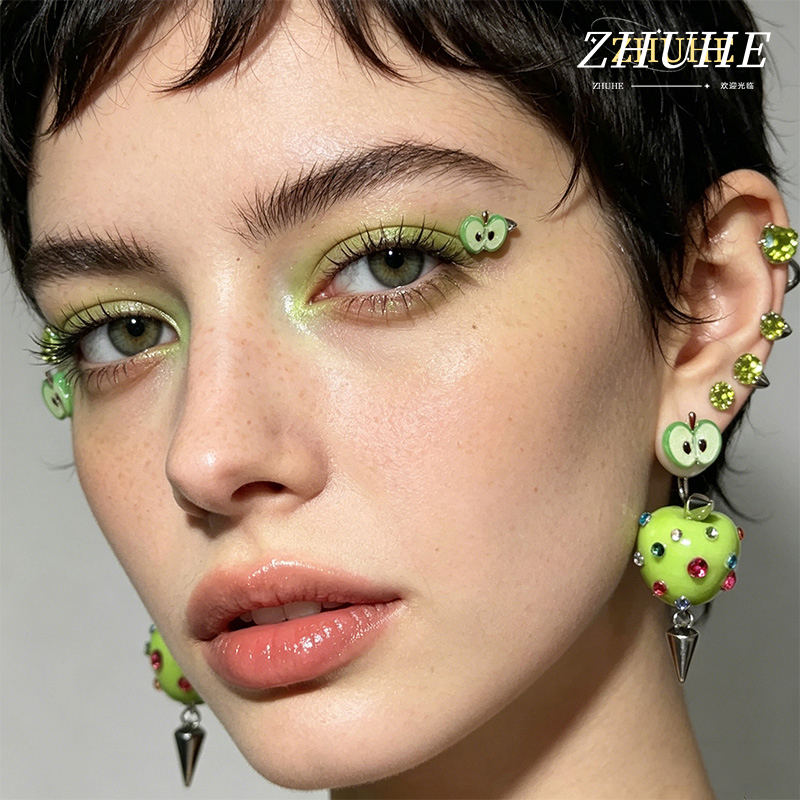 Novelty Green Apple Copper Ear - Men Accessories Aesthetic recension och pris