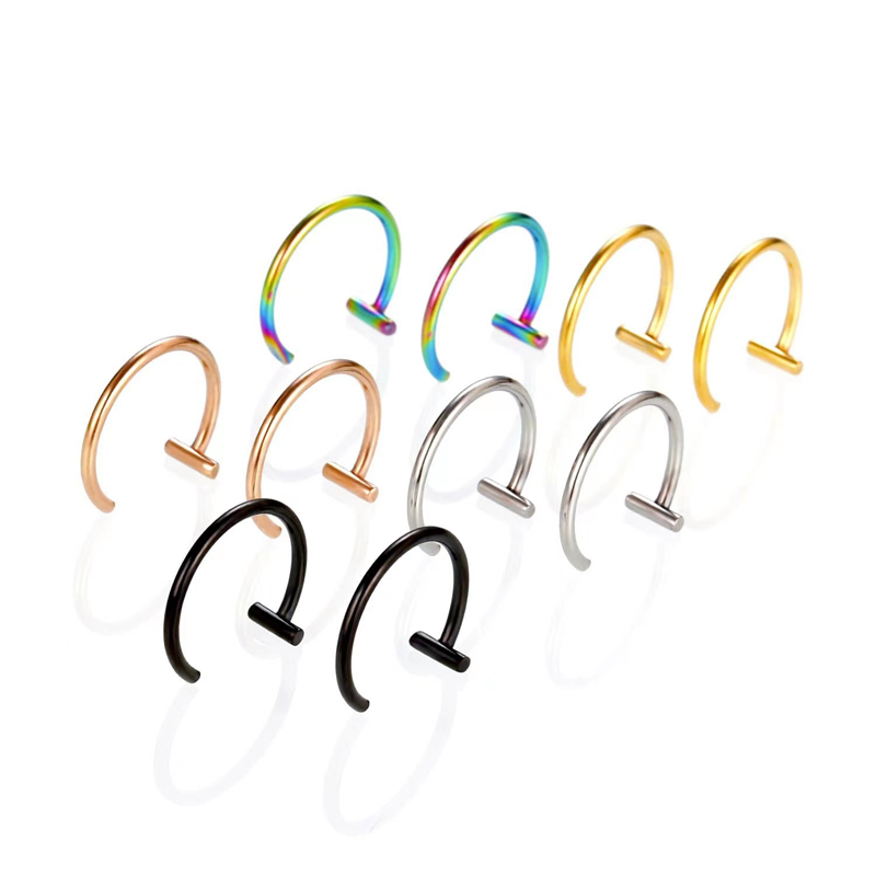 18G Surgical Steel Lip Ring Ha - Men Accessories Earrings recension och pris