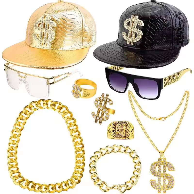 80s 90s Hip Hop Costume Kit fo - Men'S Accessories In The 90S recension och pris