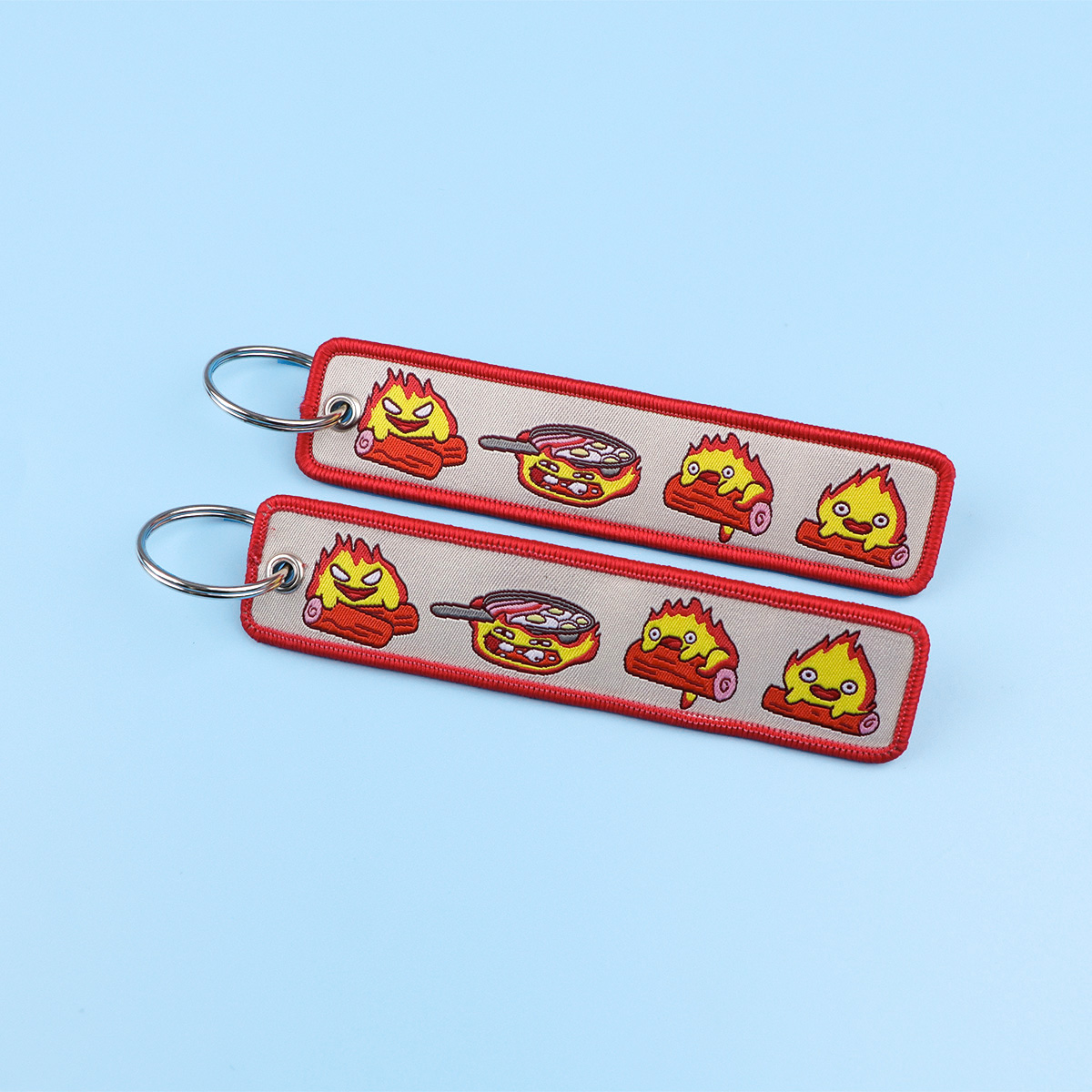 Anime Fire Embroidery Key Fobs - Men Accessories Bag recension och pris