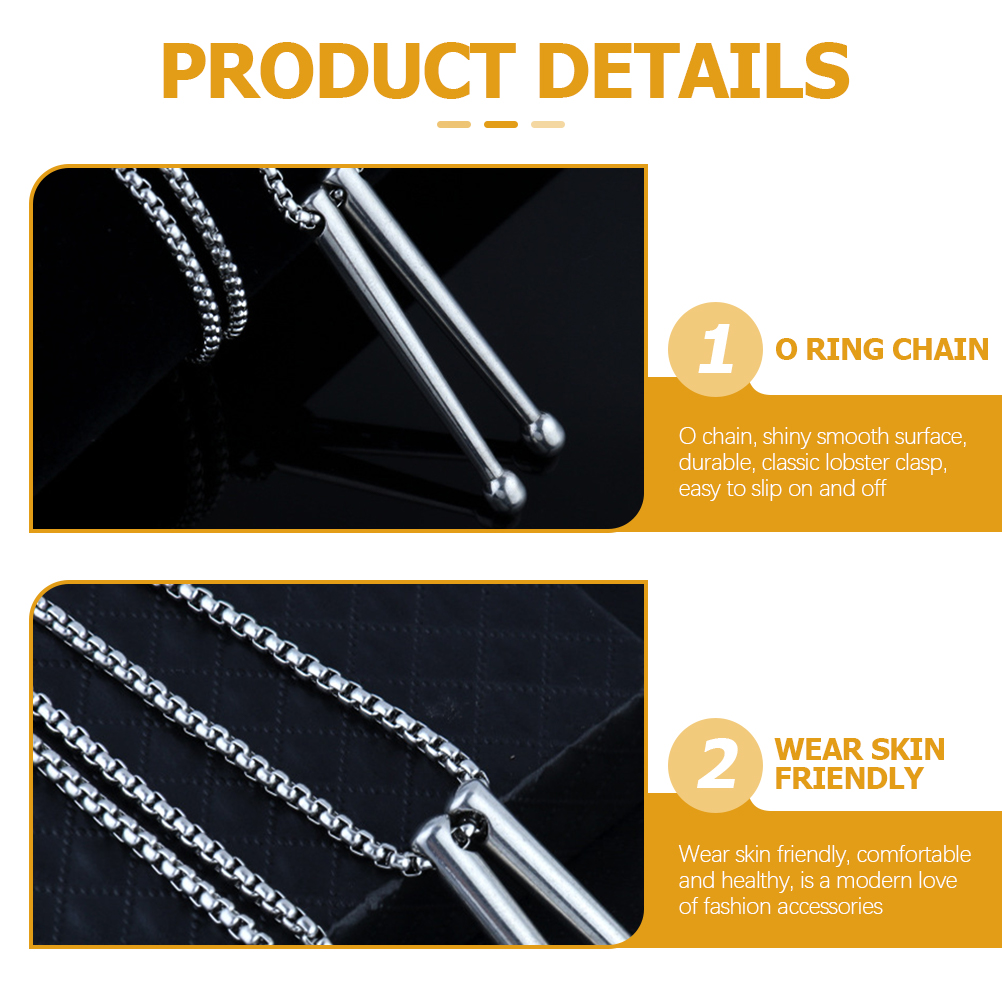 Drum Necklace Men Jewelry Neck - Men Accessories Aesthetic recension och pris