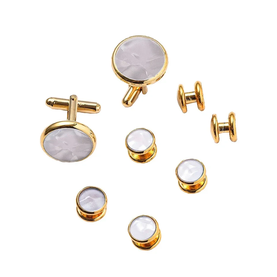 8PCS Elegant Copper Shell Cuff - Men'S Suit Accessories recension och pris